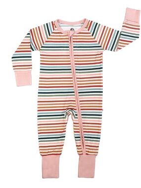 Emerson & Friends Sunset Stripes Bamboo Convertible Footie Romper 3-6 Month